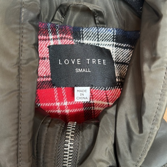 Love Tree Brown Hooded Quilted Puffer Vest Size Small - Picture 3 of 8